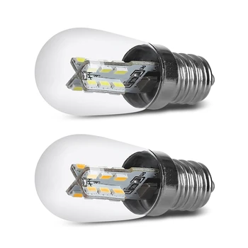 

10PCS LED E12 220v Refrigerator Light Bulb SMD 3014 Home LED Bulbs Glass Shade Lamp Pure Warm White Lighting