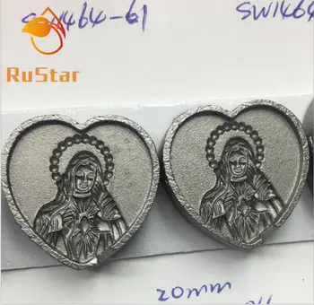 

50pcs/lot Natural Heart Sacred Heart of Mary Mother of Pearl Shell Heart Madonna Pearl Shell MOP for DIY Jewelry