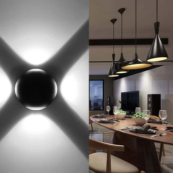 

2PCS 12W Up down wall lamp modern indoor hotel decoration light living room bedroom bedside TV background picture lamps aisle