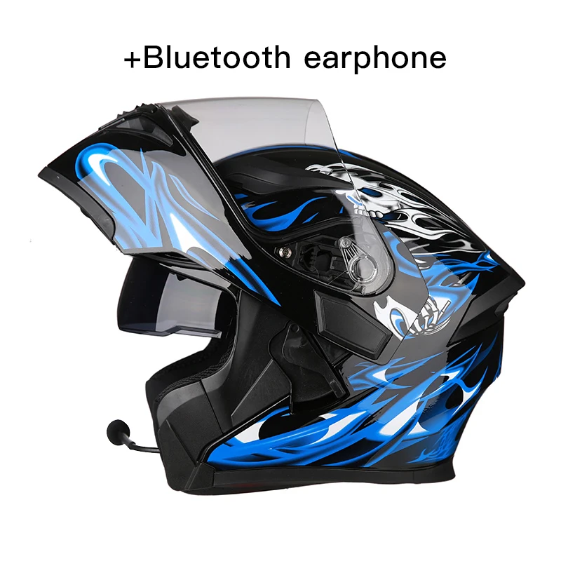 Мото rcycle Шлем Микрофон Bluetooth наушники casco мотошлем Мото шлем хищника pinlock casco para moto de hombre чехол - Цвет: 23