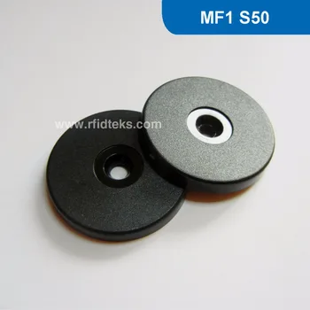 

RT40 Dia: 40mm ABS RFID Token Tag, RFID Disc Tag, NFC Patrol tag ISO14443A 13.56MHZ 1K BYTE with MF1 S50 Chip free shipping