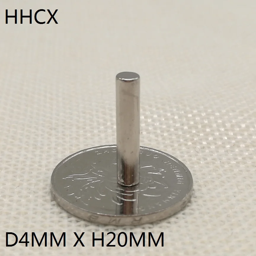 100 шт./лот магнит цилиндра 4*20 мм N35 сильный диск NdFeB редкоземельный магнит 4x20 мм неодимовые магниты 4 мм x 20 мм