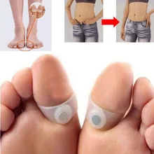 4pcs=2 Pair Silicone Foot Massage Slimming Magnetic Toe Ring Fat Burning Slimming Burn Women Lose Weight Loss Anti-cellulite