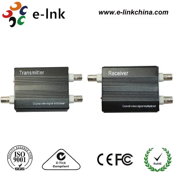 

2 Channel analog video multiplexer/Coaxial video transmitter/CCTV multiplexer by coaxial