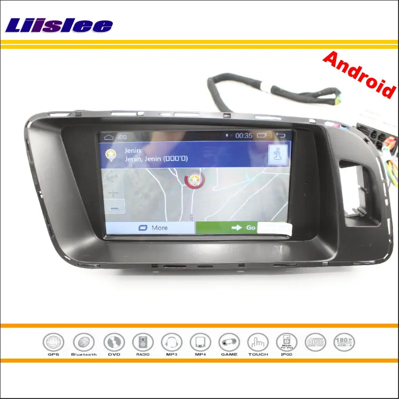 Top Liislee Android 4.4 Multimedia For Audi A4 A5 Q5 2009~2015 Radio CD DVD Player Mirror Link BT RDS GPS Navi Map Navigation System 3