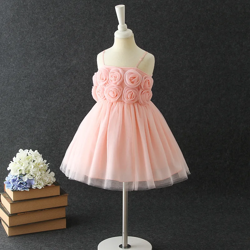 Платье для маленьких девочек платье принцессы новорожденных летнее с цветочным