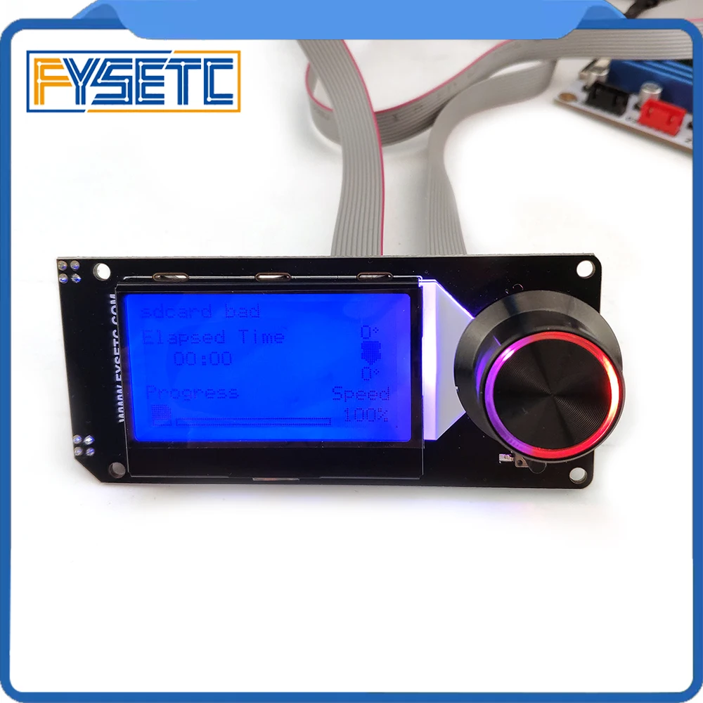 Tela Lcd com Cartão sd para Impressora 3d Display Preto Suporte Marlin Faça Você Mesmo Peças tipo a Mini12864 V2.1 Rgb Skr 12864 - Imagem 5