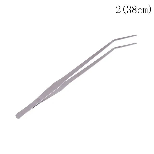Aquarium Live Tank Straight Curve Plant Tweezers Long Tongs Stainless Steel Plant Shrimp Reef Tank Crooked Tweezer 26cmNice and fashion