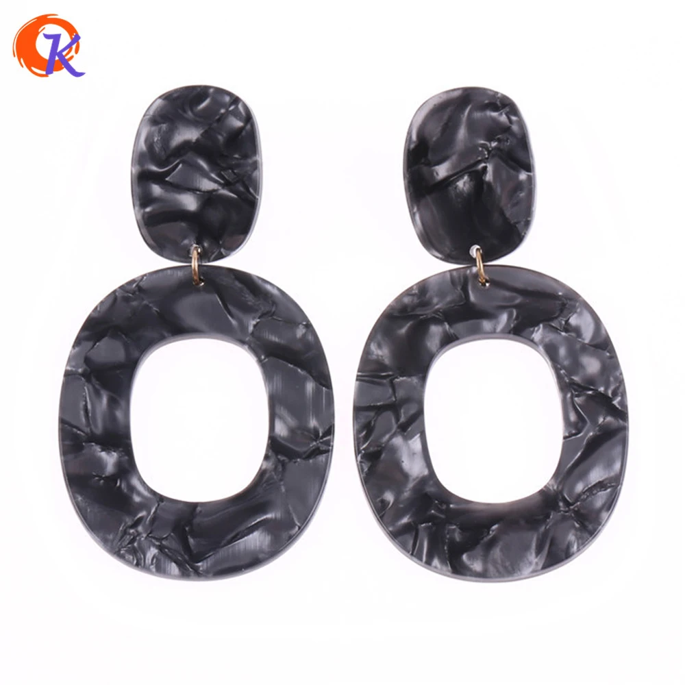 

Spring European Style Exaggerated Large Earrings Hollow Black Geometry Drop Earrings Acetic Acid Material For Women Jewelry