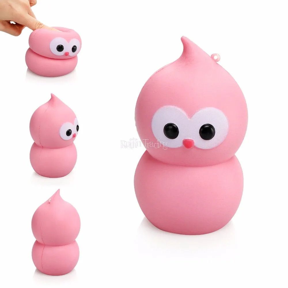 Cute Slow Rising Squishy Kawaii Owl Doll Cell Phone Strap Soft Squeeze 9CM Bird Bread Cake ...