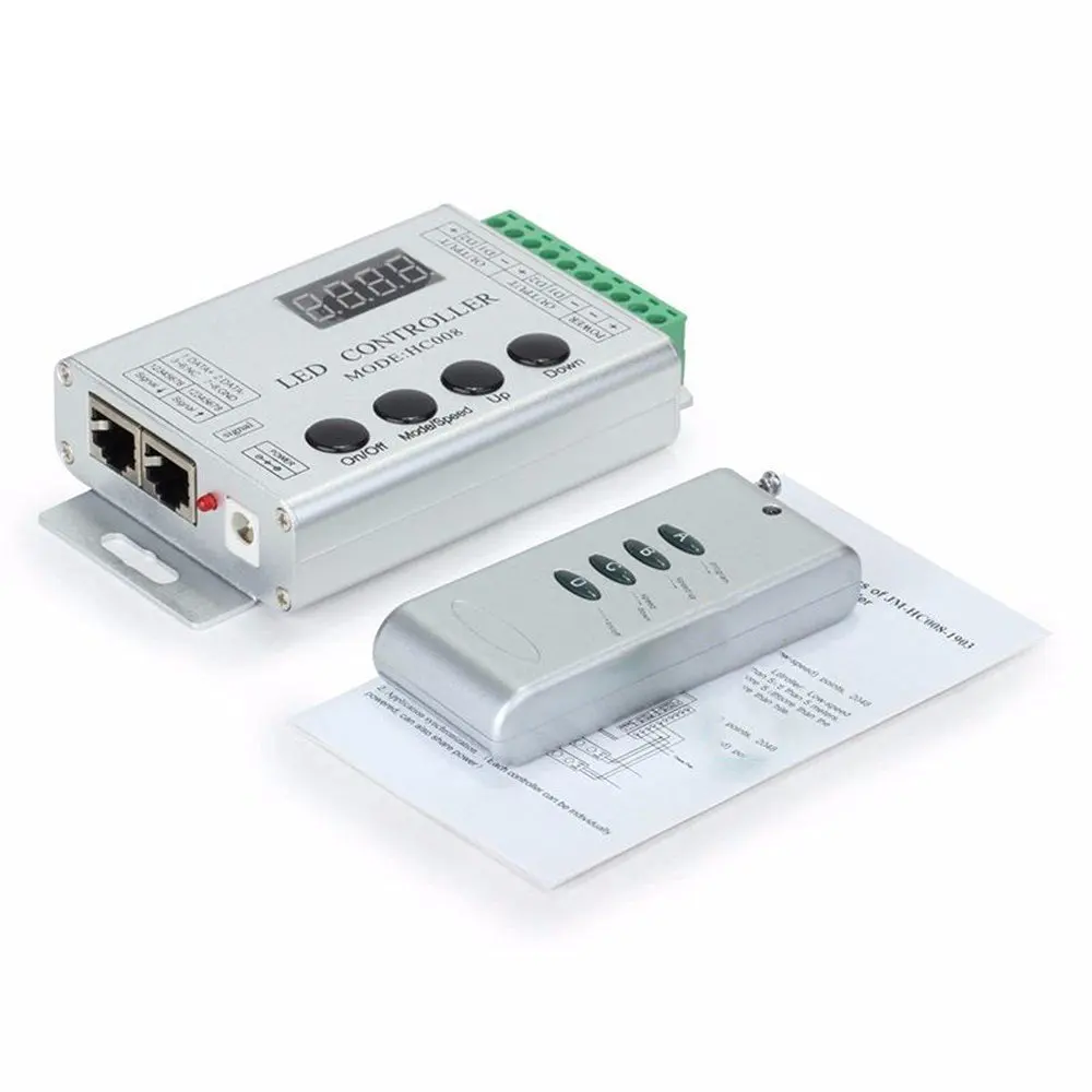 Najtaniej Klawisze HC008 kontroler pikseli led RGB programowalne sterowanie 2048 pikseli 133 tryby efektów kontroler WS2811 WS2811 UCS1903