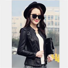 Кожаная куртка г. женские новые модные кожаная куртка женщин короткий тонкий мотоцикл кожаная одежда женская верхняя одежда черный