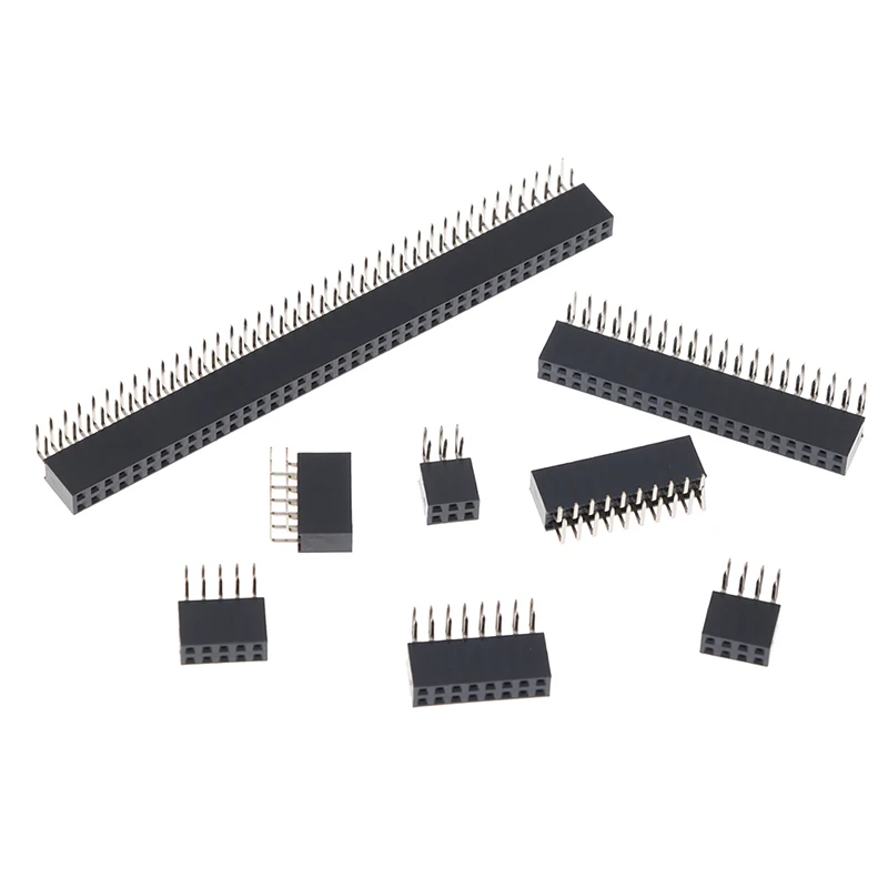 

2.54mm Double Row Female PCB Board Right angle Pin Header socket Connector Pinheader 2*3/4/5/6/8/10/20/40Pin For Arduino