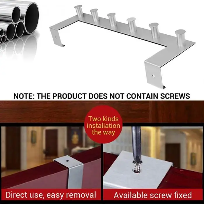 Нержавеющая сталь над дверью крючок пальто ПОЛОТЕНЦЕДЕРЖАТЕЛЬ для ванной матовый отделка для спальни LAD-sale