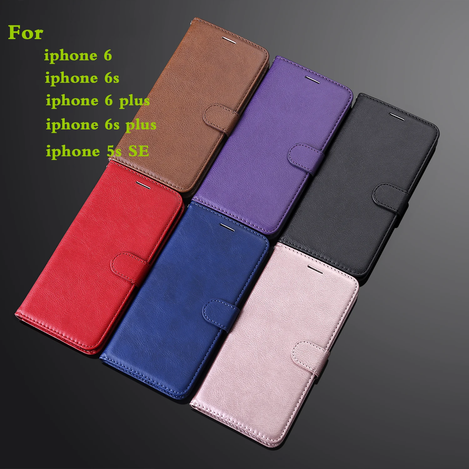 

For Iphone 5s Se Case Business Solid Color Leather Iphone 5 Magnetic Stander Iphone5 Luxury Wallet Crd Slot Retro Pu I5 I5s Case