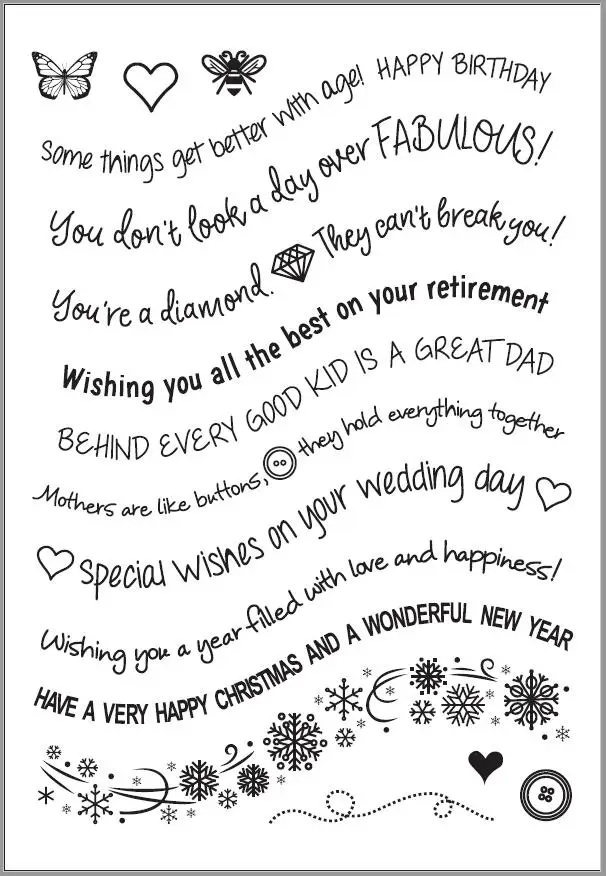 

KLJUYP Happy Christmas Clear Stamps Scrapbook Paper Craft Clear stamp scrapbooking 490