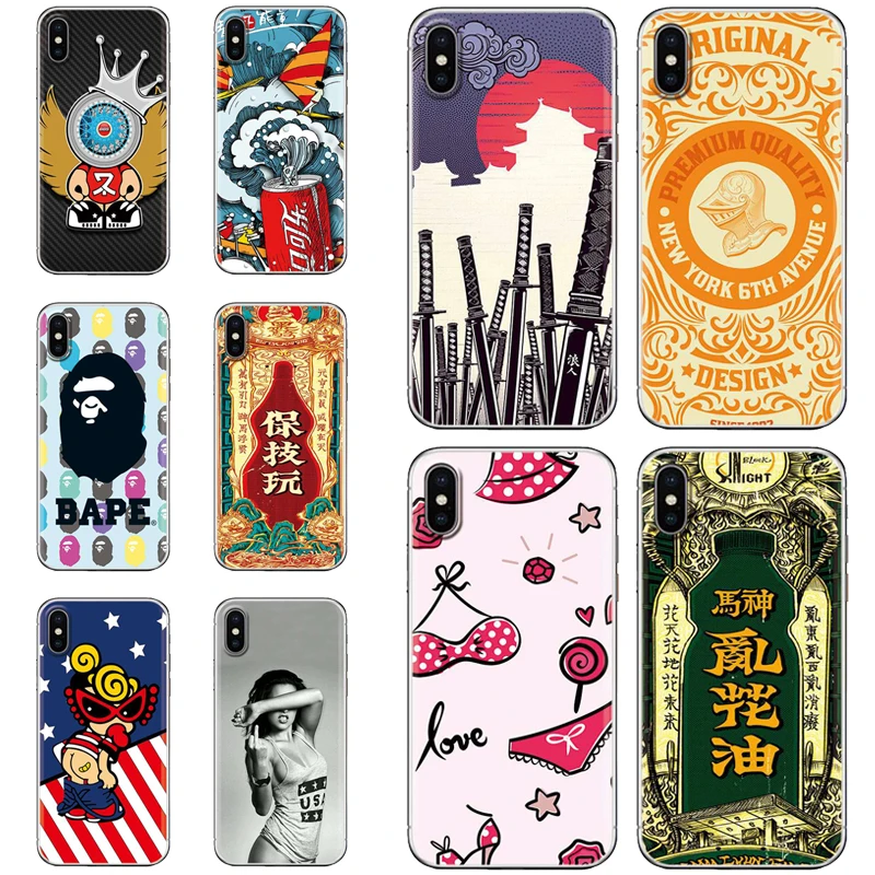Мягкий чехол для телефона стильный узор серии Iphone 6 6P 7 8 7P 8P X XR XS Max цветной дизайн