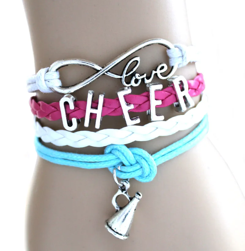 الساخن إنفينيتي سوار الحب يهتف القفز الملاحظات الكلمات بوق التفاف سوار يهتف فريق المشجعين الهتاف سوار