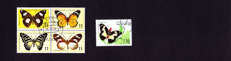 50 шт/лот бабочка все отличается от многих стран без повтора неиспользованных почтовых марок для сбора