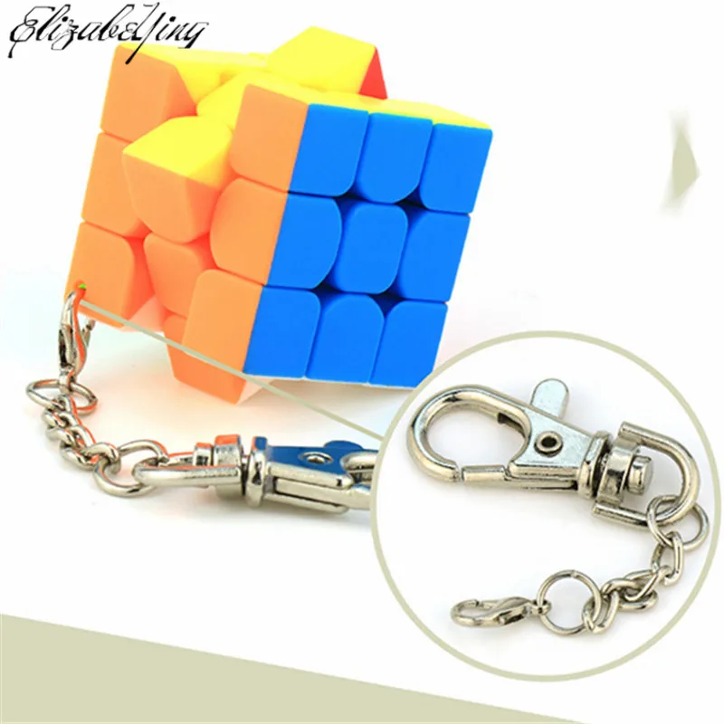 

Hot New Mini Magic Cube 3x3x3 Competition Speed Rubiks Cube Key Chain Accessories Puzzle Speed Cube Mini Keychain Decorations