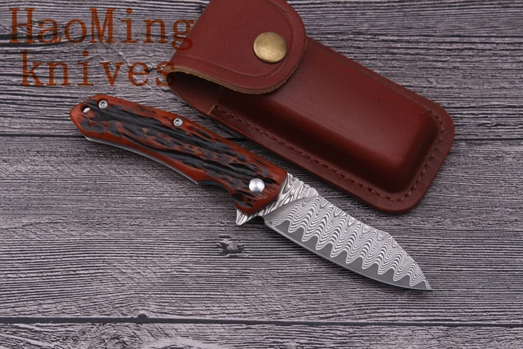 Кемпинг портативный дорожный складной нож для выживания тактический охотничий спасательный на карабине Дамасские Ножи EDC практичные карманные инструменты подарок