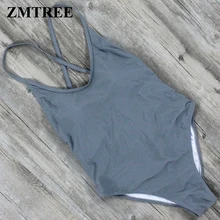 ZMTREE, сексуальный сдельный купальник, красный, серый, черный, боди, мягкий пляжный купальник, женский купальник, бандаж, монокини, купальник