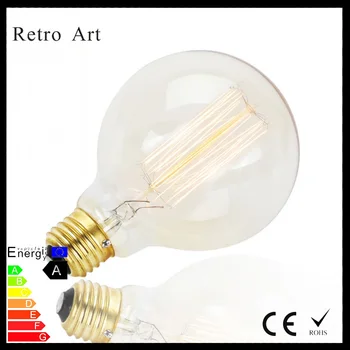 

E27 40W G95 Classic squirrel cage Filament Light Bulb Vintage Edison Bulb 220V
