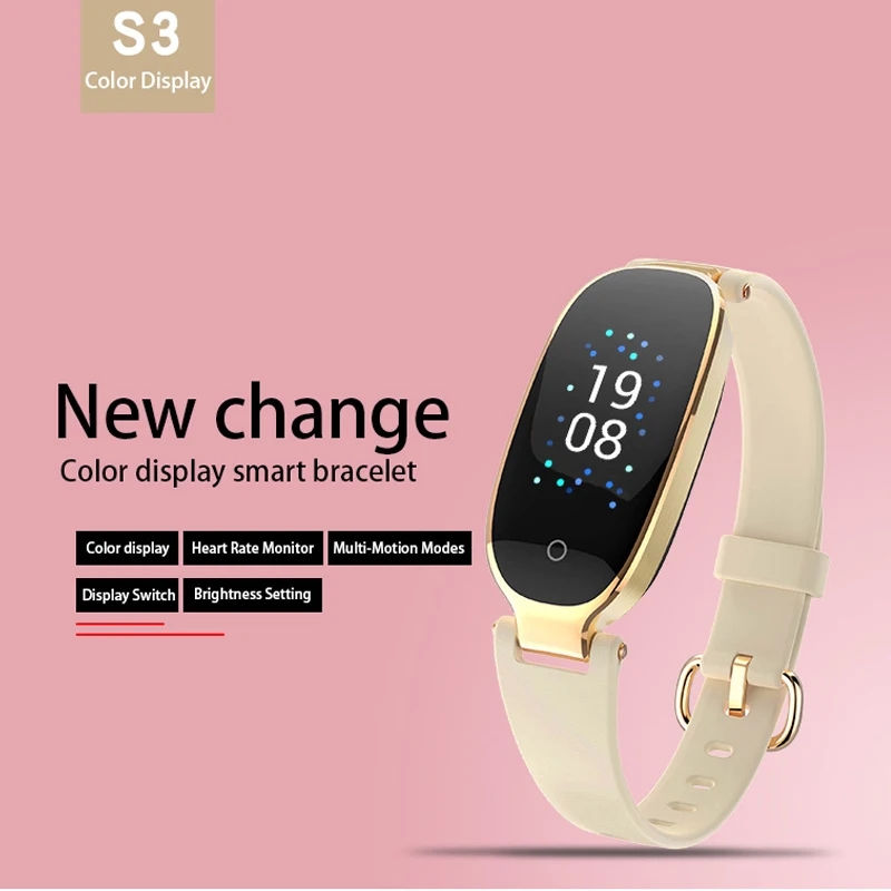 Цветной экран, водонепроницаемые, S3 Plus, умные часы для женщин, девушек, монитор сердечного ритма, умные часы, relogio inteligente для Android IOS reloj