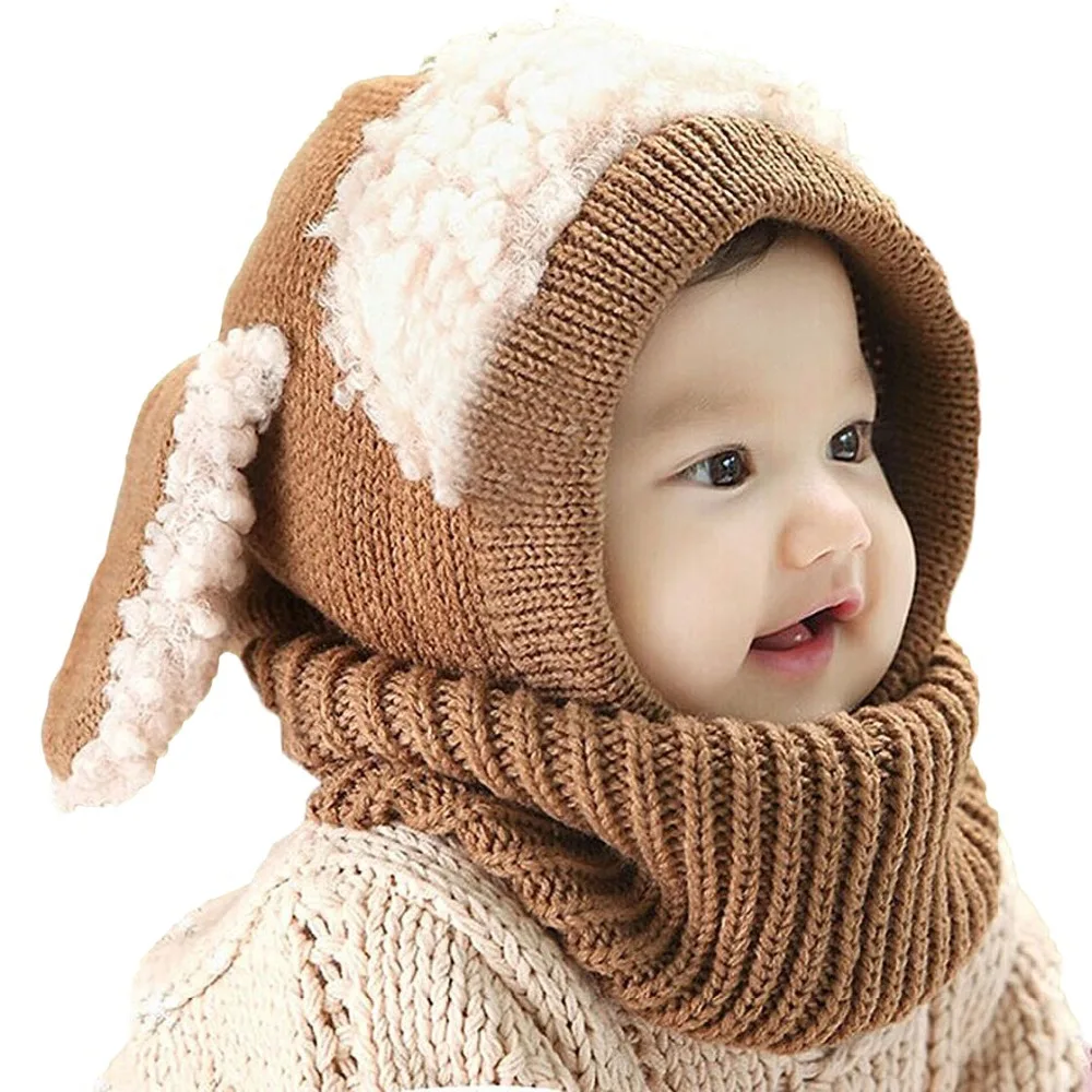 Kids Winter Warm Cute Skull Beanies Hat Girl Boy Baby Soft Cotton Cap