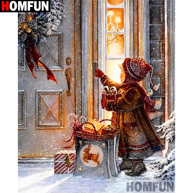 HOMFUN Diamond Painting Cross Stitch &quotGirl gift&quot Full Crystal Embroidery Needlework Craft Home Decor A15305 | Дом и сад