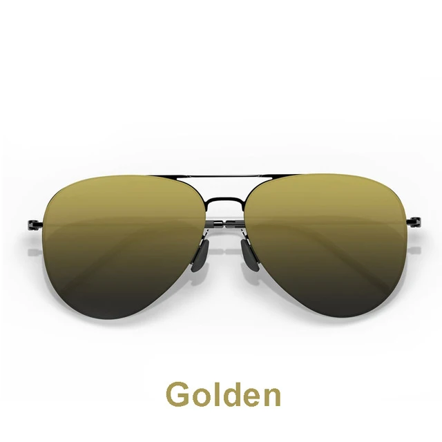 Xiaomi Mijia Turok Steinhardt TS, нейлоновые поляризованные солнцезащитные линзы из нержавеющей стали, очки, цветные, ретро,, защита от ультрафиолета, для мужчин и женщин - Цвет: Golden