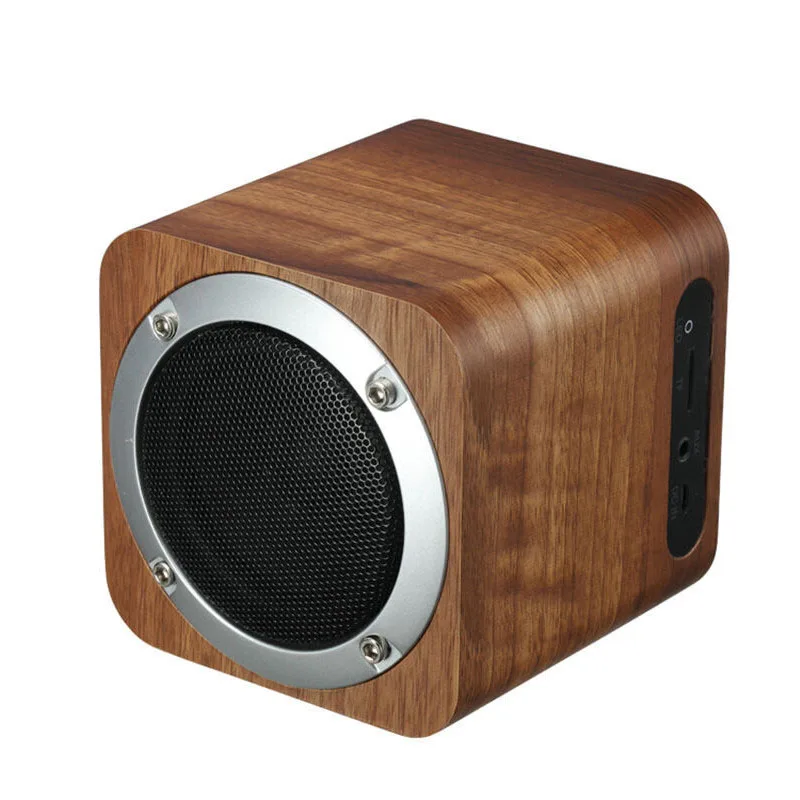 

Fashion cube Retro wooden bluetooth speaker wood square radio FM vibro woofer boombox caixa de som portatil altavoz alto falante