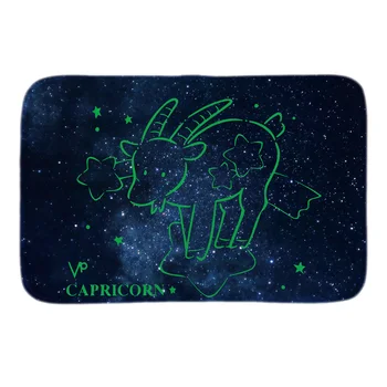 

Capricorn Printed Decorative Indoormat Soft Door Mat Short Plush Bathroom Floor Mats Zodiac Signs Stars Carpets