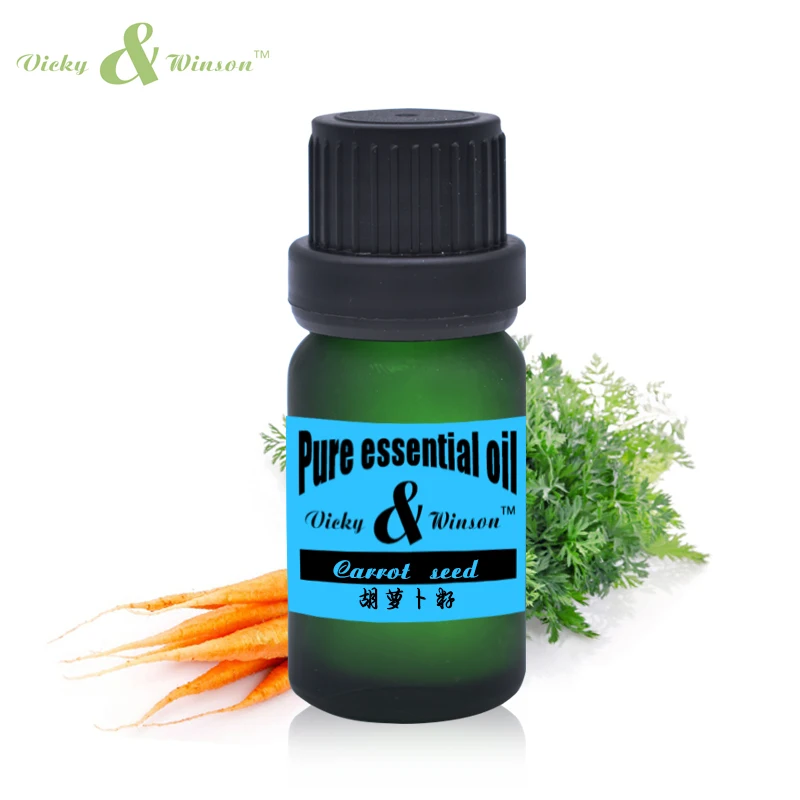 

Vicky&winson Carrot Seed essential oil 10ml pure natural Improve skin color elasticity Detox aromatherapy oils VWDF18