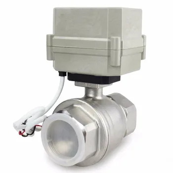 

New 2 Way 1-1/2" DN40 12V/24VDC 110V/220VAC Stainless Steel Normally Closed/Position Feedback Motorized Electrical Ball Valve