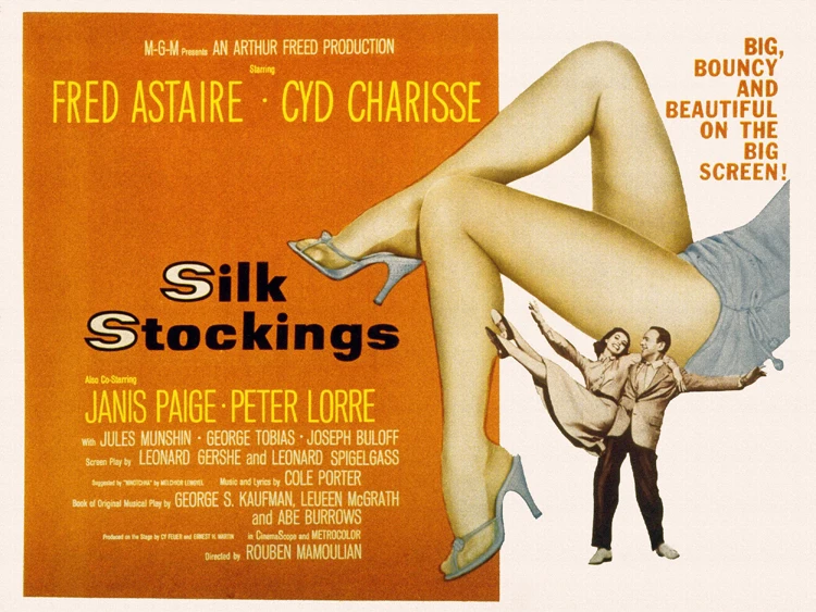 

movie posters vintage print art modern decorative art scenery posters film sexy picture Silk Stocking Janis Paige legs poster