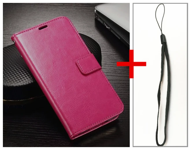 Премиум держатель для карт, чехол для samsung Galaxy A5 A5100 A510F, кожаный чехол для телефона, ультратонкий кошелек, откидная крышка, чехол - Цвет: Rose Lanyard 1