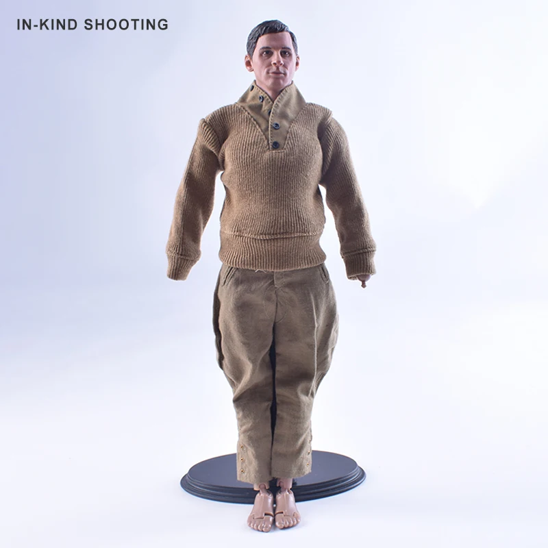 

1/6 Scale Men's Soldier Clothing Accessories Model Dark khaki Sweater+1:6 Trousers Dragon WWII German DML Breeches/Pants Body