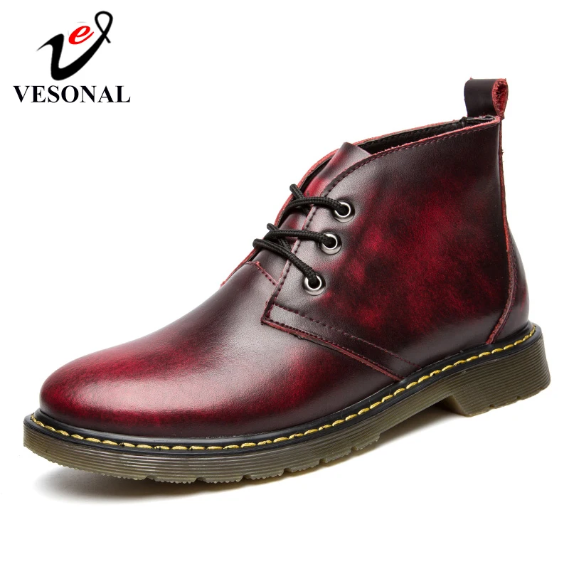 

VESONAL Brand PU Leather Chelsea Boots Man Casual Shoes For Men Adult Autumn Ankle Boots Men Shoes High Quality Walking Shoes