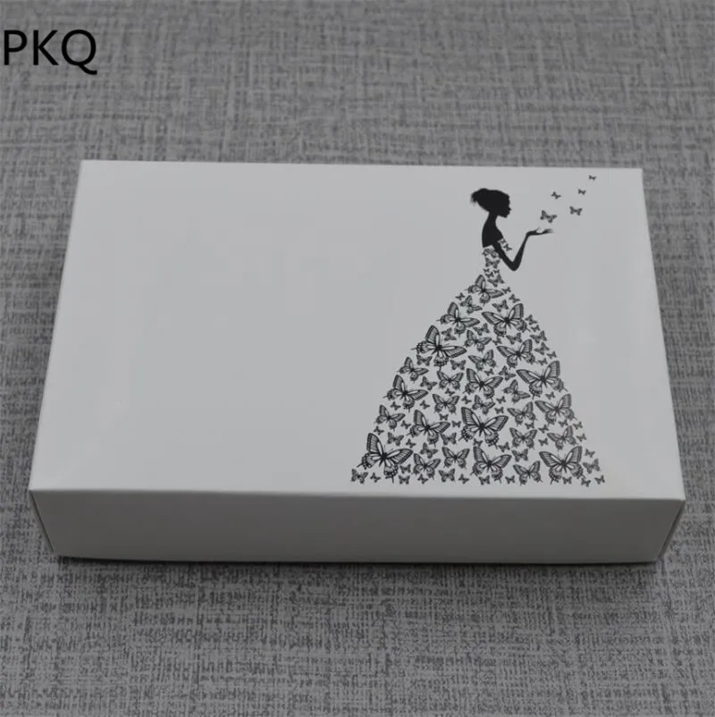 

White clothing package Box Party wedding favors Packaging Box kraft paper Cookie Candy Nuts Box Wedding bride Gift Packing Box