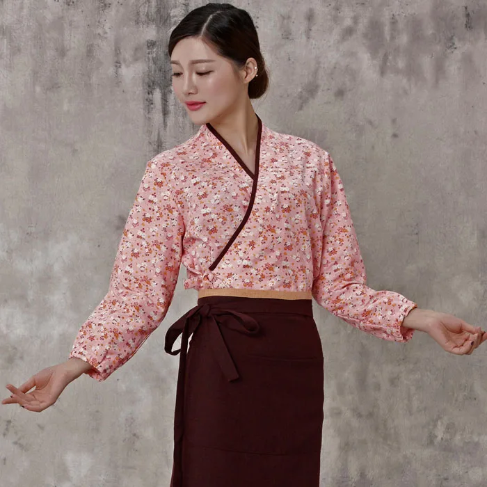 Women Japan Style Chef Uniform Japanese Chef Service Kimono Working 