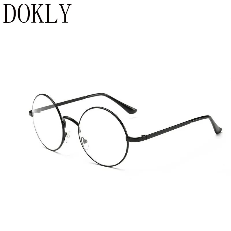 Модные Винтажные Солнцезащитные очки DOKLY круглые прозрачные солнцезащитные
