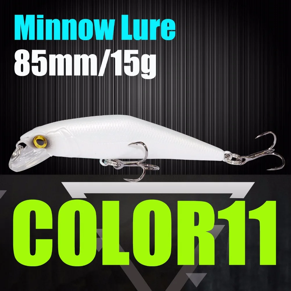 Жесткая наживка 85 мм/15 г Minnow тонущие рыболовные наживки с крючками Trebke Swimbait жесткая приманка для ловли карпа D контактный рыболовный гольян