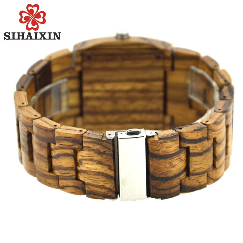 Wood Multifunction Quartz Mens Watches5
