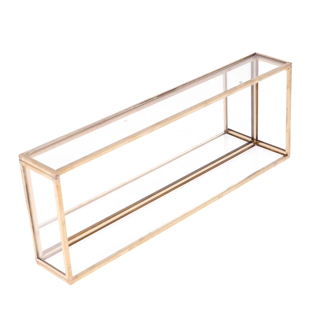 Rectangle Glass Jewelry Box Jewelry Tray Tabletop Succulent Plant Planter Box 