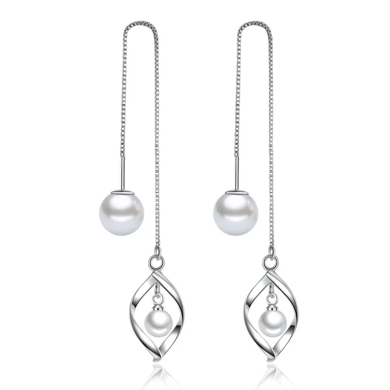 long drop earrings sterling silver jewelry (3)