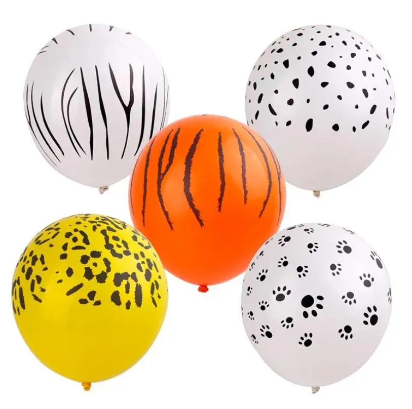 10 шт 12 дюймов 3,2 г воздушные шарики из латекса с животными корова Тигр Зебра лапа воздушный шар леопардовой окраски день рождения гелиевые надувные подарочные шары