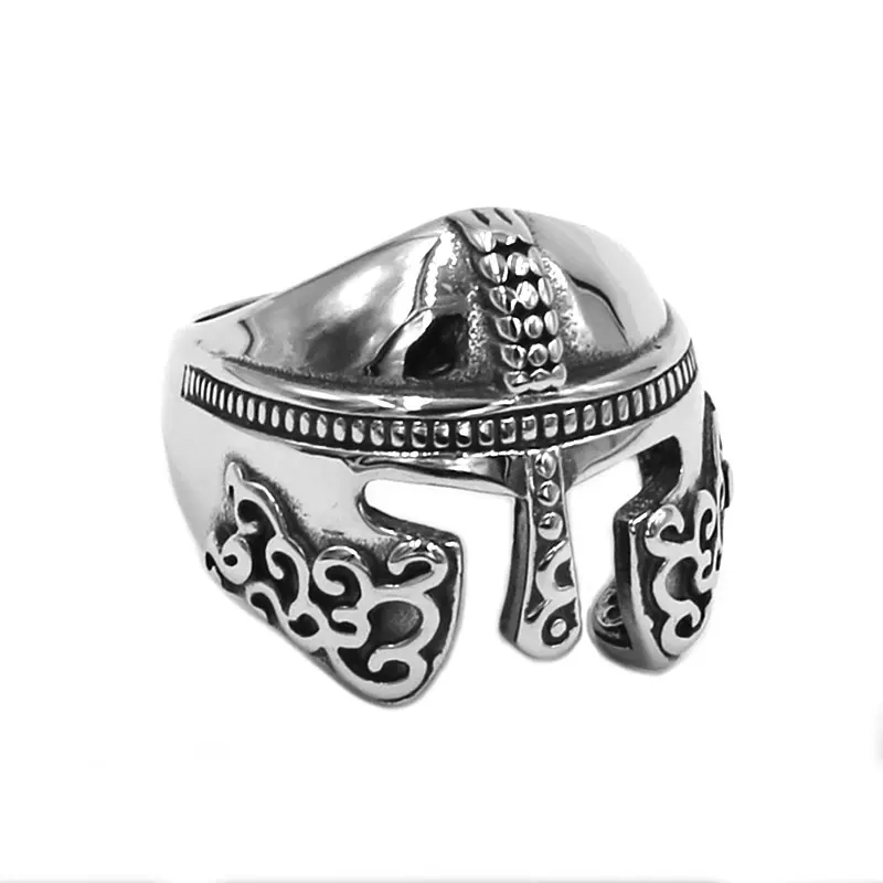 Viking Warrior Спартак маска кольцо шлем Нержавеющая сталь ювелирные изделия
