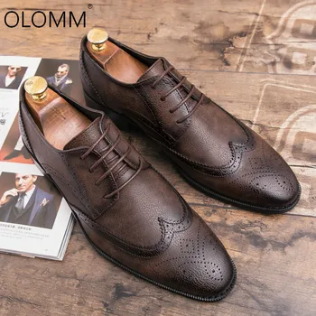 

Carved men shoes leather shoes leather retro zapatos de hombre mens dress shoes formal shoes men
