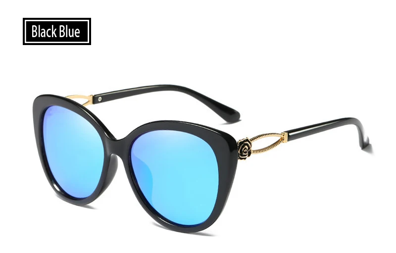 black blue ELITERA, модные брендовые крутые солнцезащитные очки, женские солнцезащитные очки, зеркальные очки с бабочкой, женские очки Occhiali da sole UVA/UVB - Цвет линз: black blue